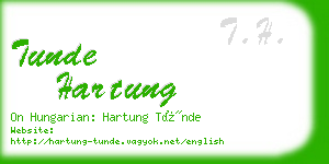 tunde hartung business card